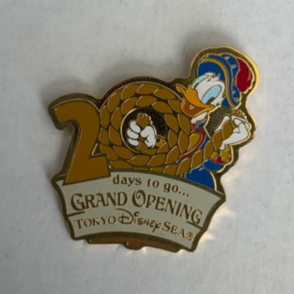 Tokyo Disney SEA Grand Opening Donald Duck 20 days to go Pin Badge Collection F0