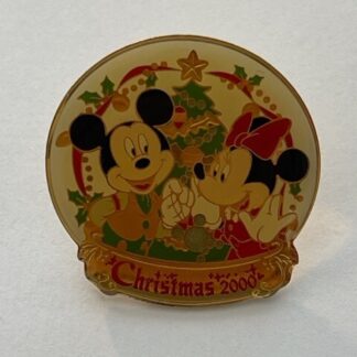 Tokyo Disneyland Pin Christmas 2000 with Mickey and Minnie Mouse Disney (D0)