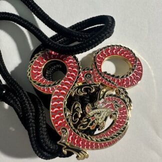 WDI Chinese Dragon Mickey Head Cast Red Disney Lanyard (B)