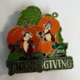 WDI LE250 Thanksgiving 2018 Chip And Dale Pumpkins Disney Pin (C1)