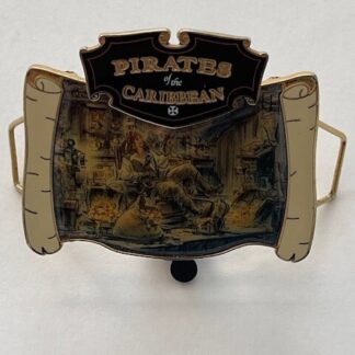 WDI Pirates Of The Caribbean Ride Thru Jack Sparrow Gold Disney Pin (D1)