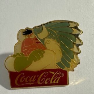 WDW Indian Chief 15th Anniversary 1986 Coca-Cola Peter Pan Disney Pin C3