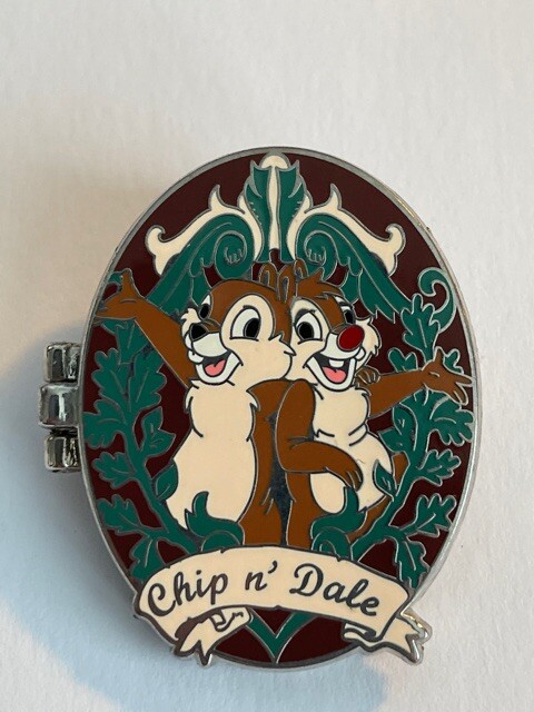 WDW Marquee Locket Chip And Dale Hinged Disney Pin LE (B0)