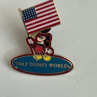 WDW - Mickey - Holding American Flag - Blue - Version 2  Disney Pin C3