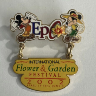 WDW Mickey & Minnie Epcot Flower & Garden Festival 2002 Power Disney Pin  (A9)