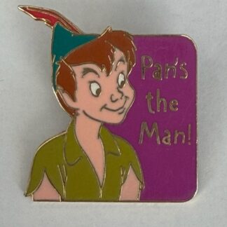 WDW Peter Pan Pan's The Man Character Sayings Cast Lanyard 2002 Disney Pin F9