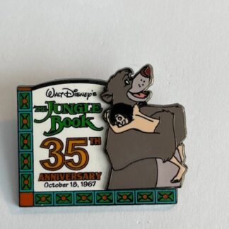 WDW The Jingle Book 35th Anniversary 3D Baloo Mowgli Hugging Disney Pin LE (B8)