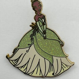 2009 Disney Parks Princess & the Frog Tiana Dress Glitter Pin H2