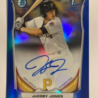 2014 Bowman Prospect Chrome Blue Refractor /150 JaCoby Jones #BCAP-JJ Auto