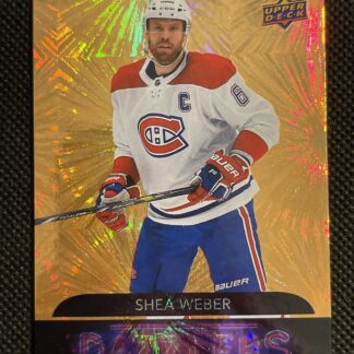 2020-21 SHEA WEBER UD SERIES HOCKEY 2 DAZZLER ORANGE PARALLEL SP