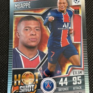 2020-21 Topps Match Attax 101 Hot Shot #214 Kylian Mbappe - PSG