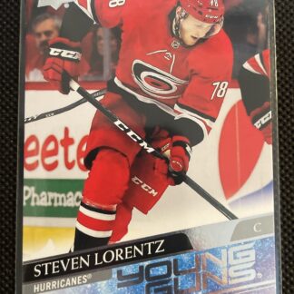 2020-21 UD SERIES 2 YOUNG GUNS STEVEN LORENTZ #494 HURRICANES ROOKIE PD