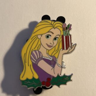 2020 Disney LE Pin Holiday Reveal Conceal Rapunzel from Tangled with Present (C2