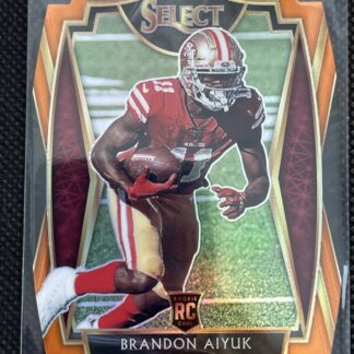 2020 Panini Select Brandon Aiyuk RC Orange Prizm Die Cut Premier Level #166