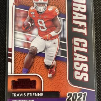 2021 Contenders Draft Travis Etienne RC Red Parallel Rookie Class #21 Clemson