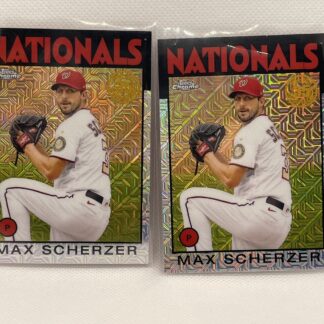 2021 Topps Silver Pack Max Scherzer 1986 Chrome LOT OF 2 Nationals