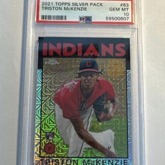 2021 Topps Silver Pack Triston McKenzie #63 PSA 10