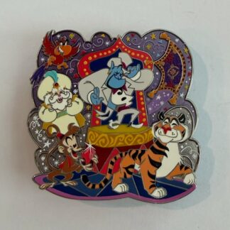 ALADDIN Supporting Cast Genie Rajah The Sultan Abu Iago Flying 23 Disney Pin H5