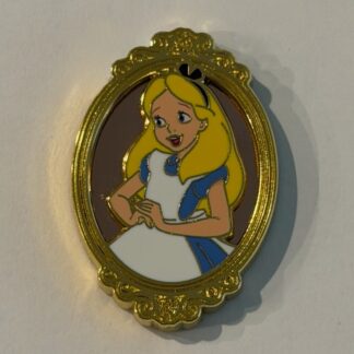 Alice Mirror Alice in Wonderland Character Stained Glass Portrait Disney Pin H6