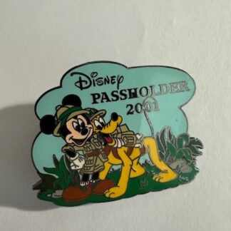 Animal Kingdom - Annual Passholder Pin 2001 Mickey & Pluto Disney Pin D8