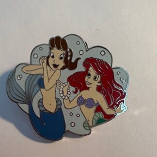 Ariel and Aquata Little Mermaid Mystery 2023 Seashell Disney Pin (D6)