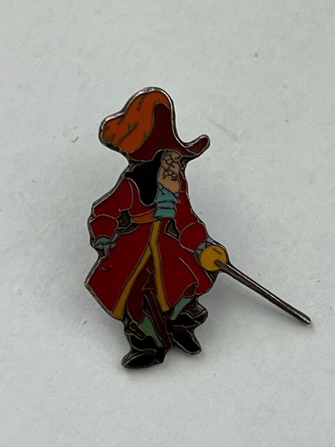Captain Hook With Hook On Right Arm Sword Peter Pan Disney Pin (B7)