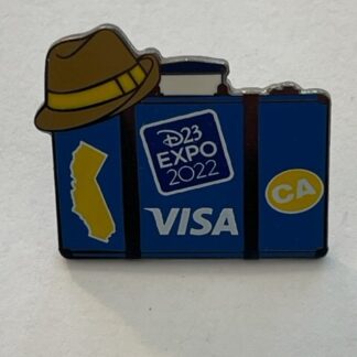 D23 Expo 2022 Exclusive Visa Suitcase Luggage Shape Disney Pin (B5)