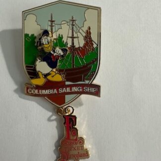 DL - Donald - Columbia Sailing Ship - E Ticket  Disney Pin A1