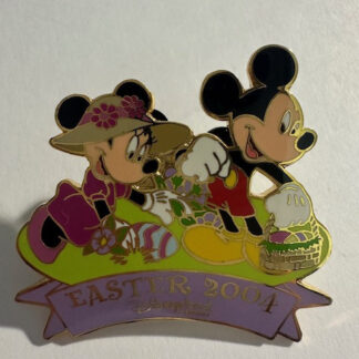 DLR Happy Easter 2004 Mickey And Minnie Mouse Eggs Disney Pin (A4)