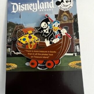 DLR Passholder Train With Quote Donald Ship Pirate Treasure Disney Pin LE (B)