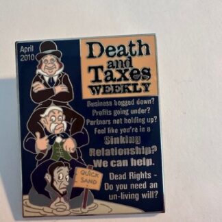 Death And Taxes Weekly Haunted Mansion Magazine LE Disney Pin  (D5)