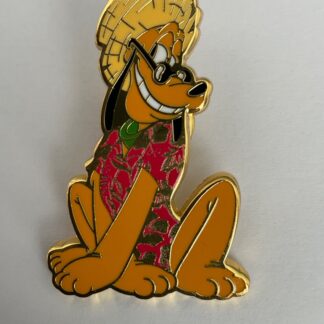 Disney Loungefly Pluto Straw Hat Mystery Pin Hawaiian Shirt F7