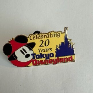 Disney Pin Mickey Tokyo Disneyland 20th Anniversary Pin LE 200 (C5)