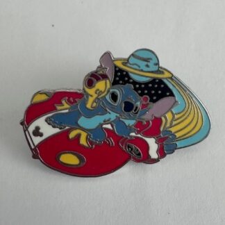 Disney Pin WDW Cast Lanyard Collection 4 Stitch on a Flying Saucer (A0)