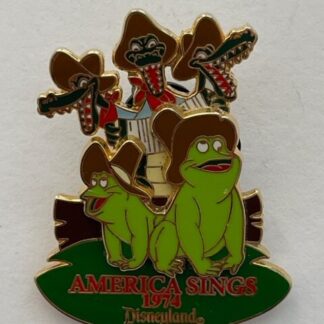 Disneyland America Sings Pin 1974 Splash Mountain Frogs Gators PP31794 (C7)