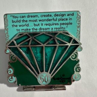Disneyland Disney Turquoise 1/12 Diamond 60th Anniversary Countdown Pin  (E6)