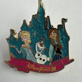 HKDL Disney Pin - 10th Anniversary - Anna Elsa Olaf from Frozen LE 1000 F3
