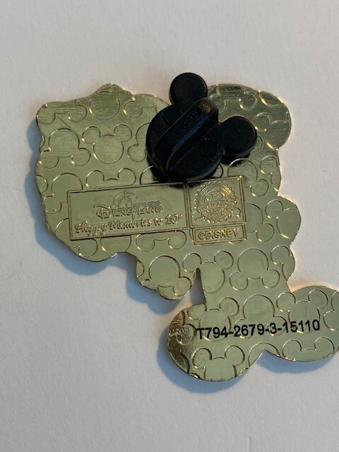 HKDL Happy Memories 2nd Anniversary Mickey Mouse Disney Pin (B6) - Image 3