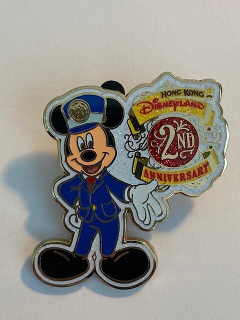 HKDL Happy Memories 2nd Anniversary Mickey Mouse Disney Pin (B6)
