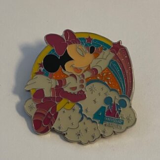 HKDL Hong Kong 4Th Anniversary Minnie Mouse Cloud Rainbow Disney Pin (B9)