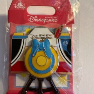 HKDL Pinocchio Camera Blue And Yellow Bow LE 400 Disney Pin (B)