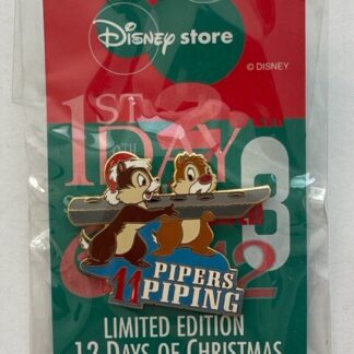 JDS Chip & Dale 11 Pipers Piping Twelve Days Of Christmas Disney Pin (B)