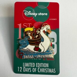 JDS Chip & Dale 7 Swans A Swimming Twelve Days Of Christmas Disney Pin (B)