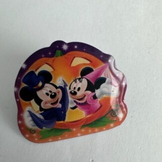 Japan 7 Eleven Mickey And Minnie Halloween Pumpkin Disney Pin  (A3)
