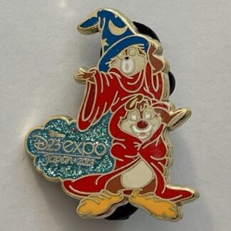 Japan D23 Expo Fantasia Sorcerer Hat Chip and Dale Fantasmic JDS Disney Pin (C1)
