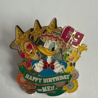 Japan Donald Duck Jose Panchito Happy Birthday to Me 86th Birthday Disney Pin C6
