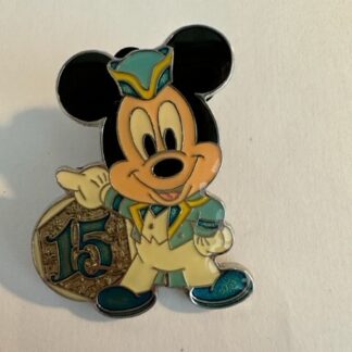 Japan Tokyo Disney Land sea Mickey 15th game prize pin (C5)