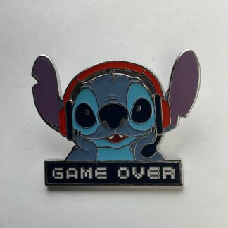 Loungefly Disney Gamer Stitch With Headphones "Game Over" GameStop Pin G9