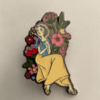 Loungefly Disney Princess Snow White Seated Floral Enamel Pin F5