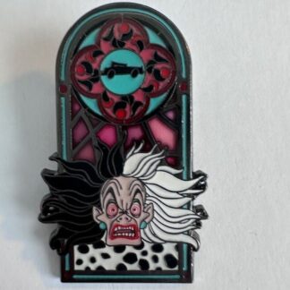 Loungefly Disney Villains Stain Glass Blind Pins - CRUELLA (C0)